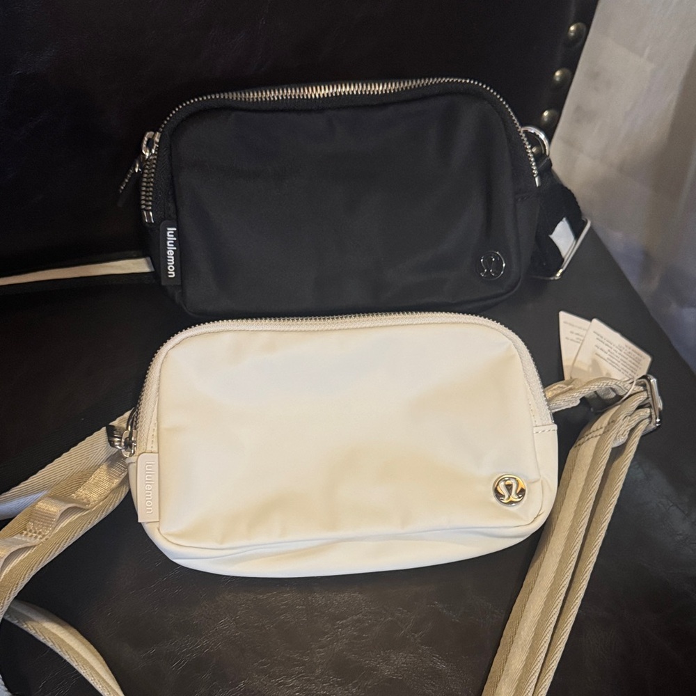 lululemon athletica Black and White  Belt Bags